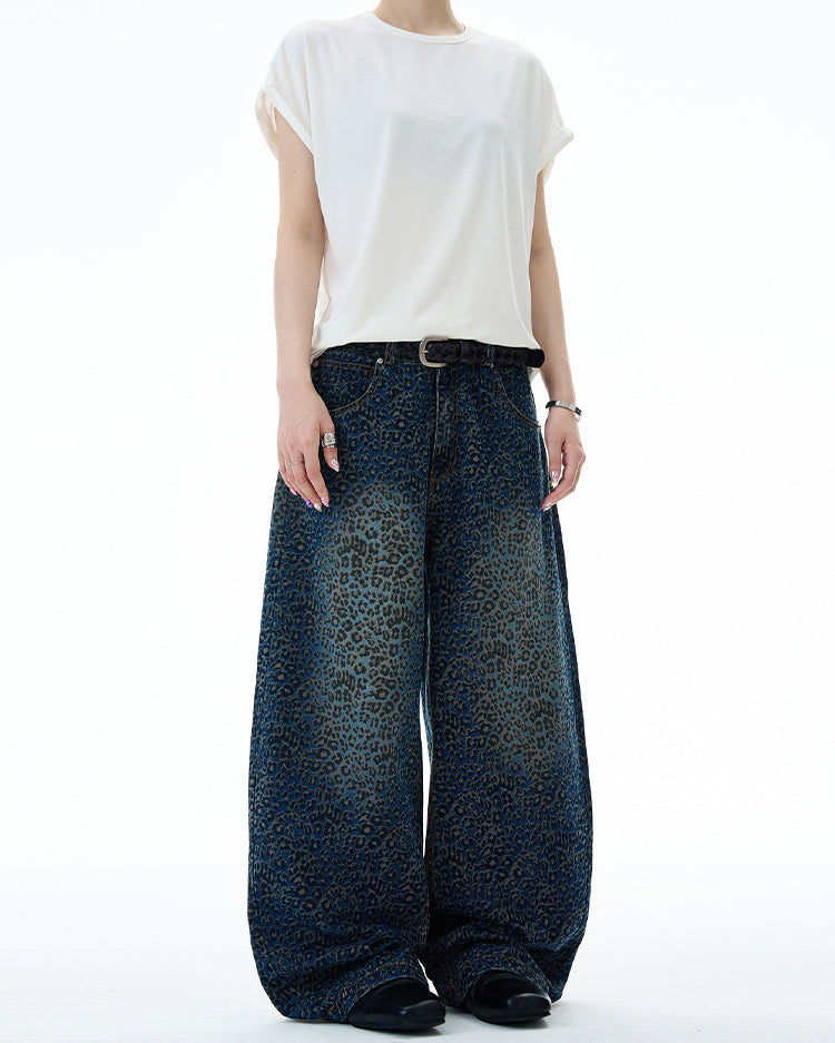 Leopard Print Shimmer Jeans