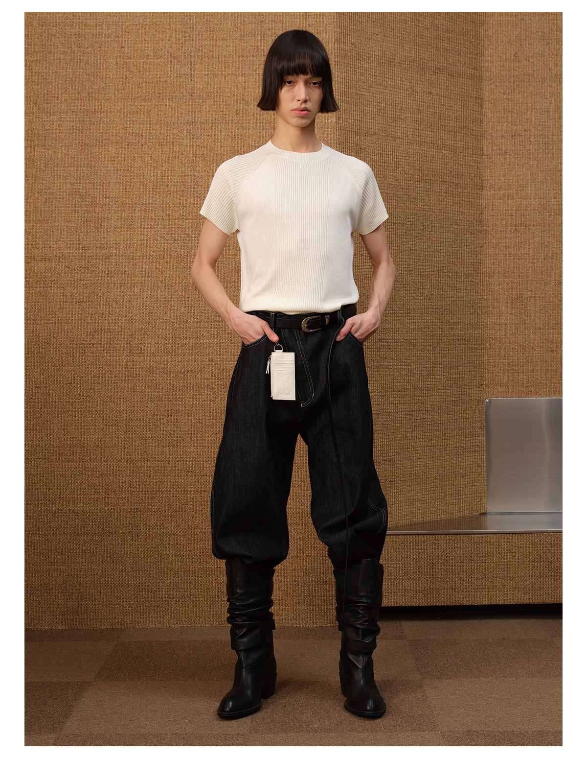 Ice Silk Fabric Knit Shirt