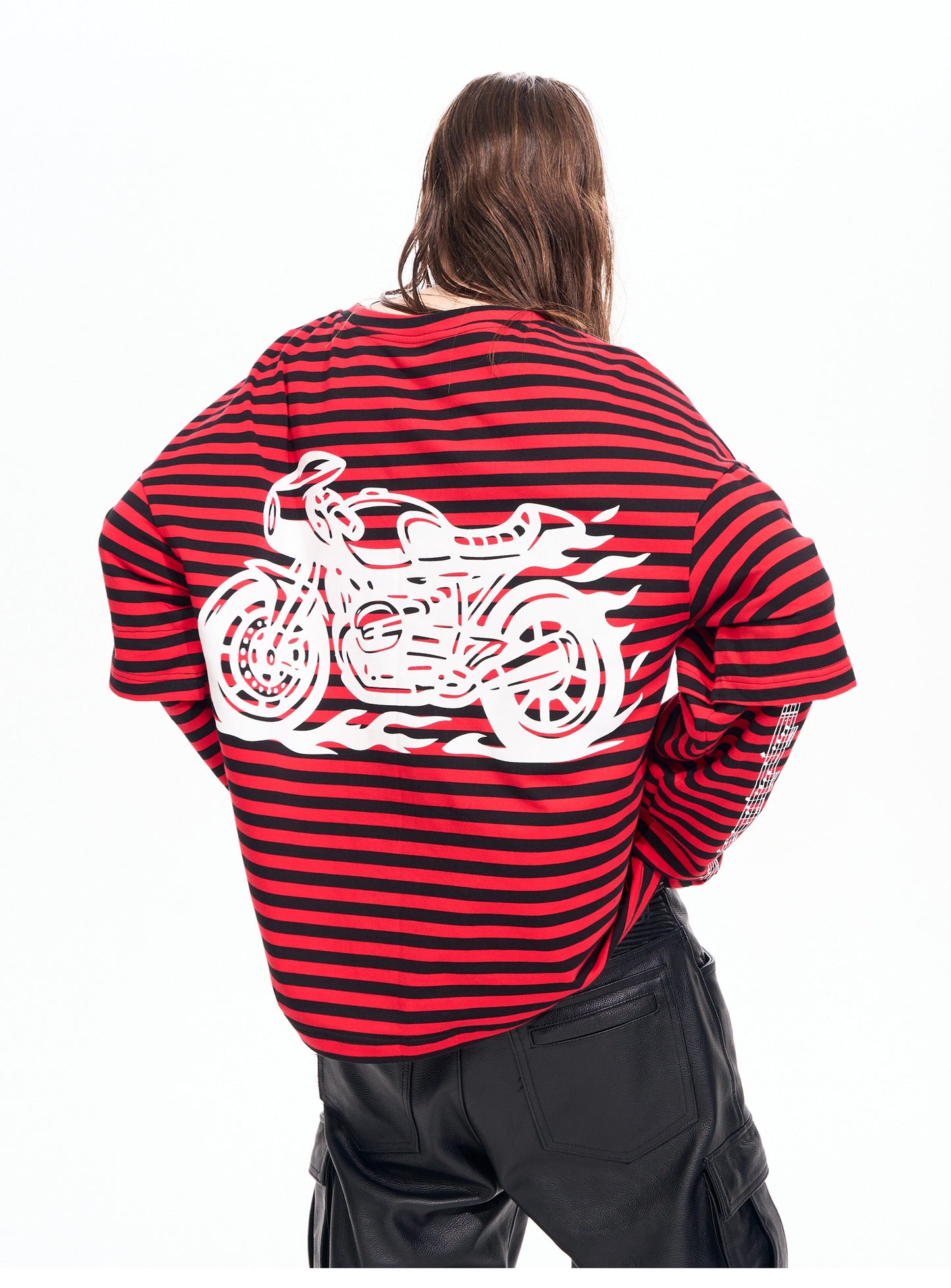 Motorcycle Print T-Shirt