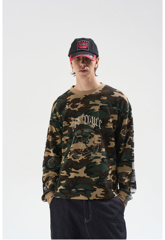 Camouflage print T-shirt