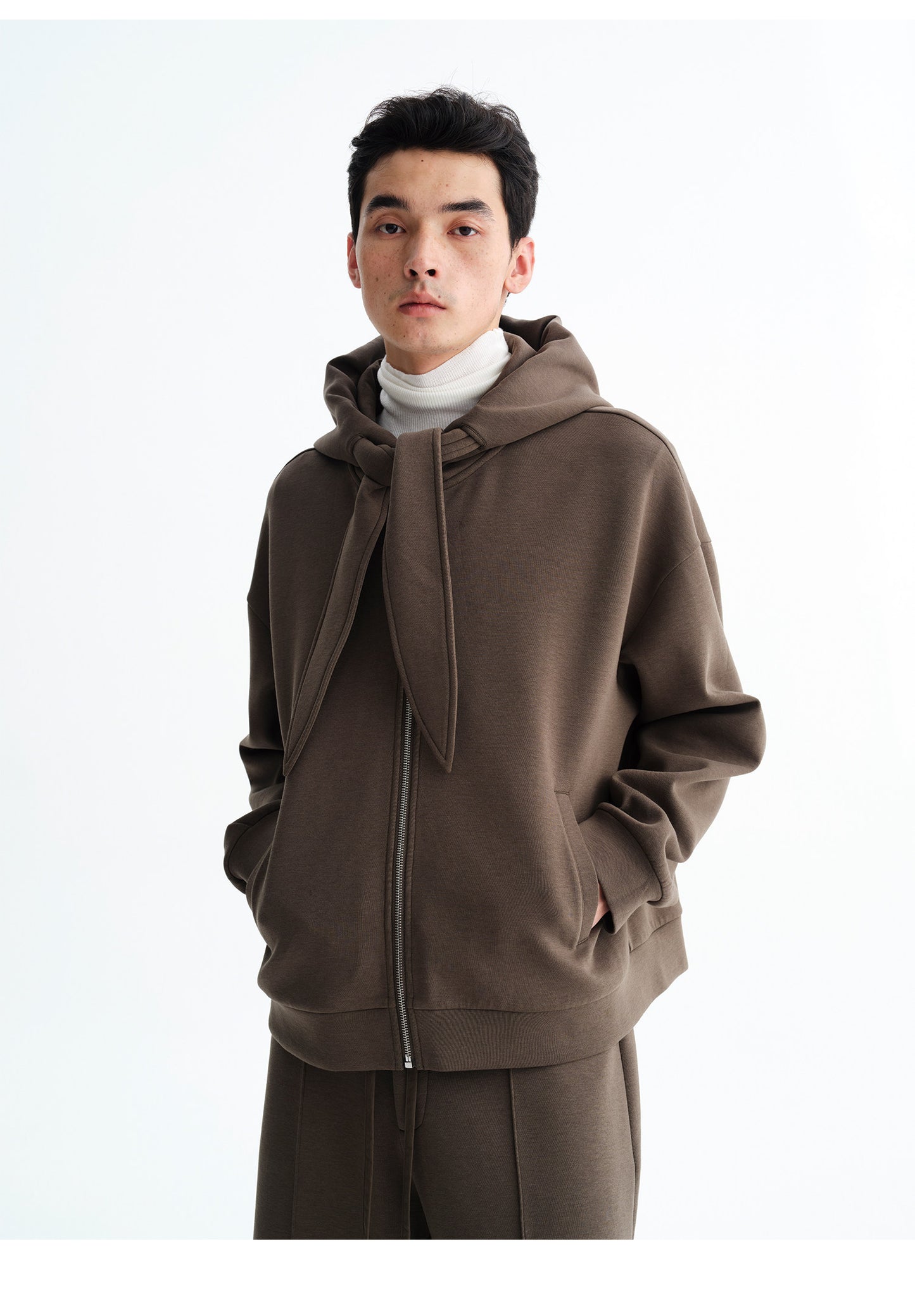 Oversized Bowtie Hooded Sweatshirt