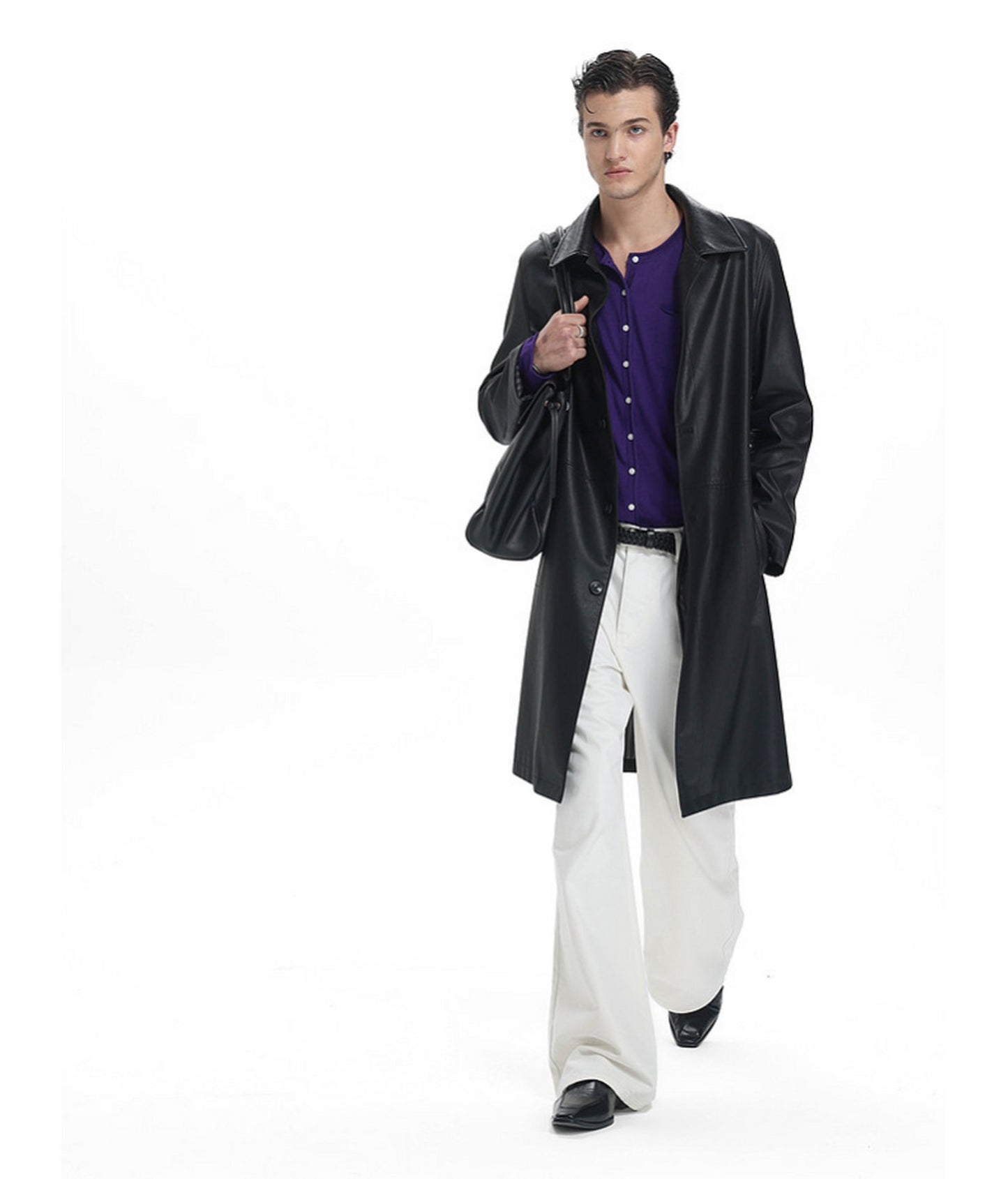 Faux Leather Coat