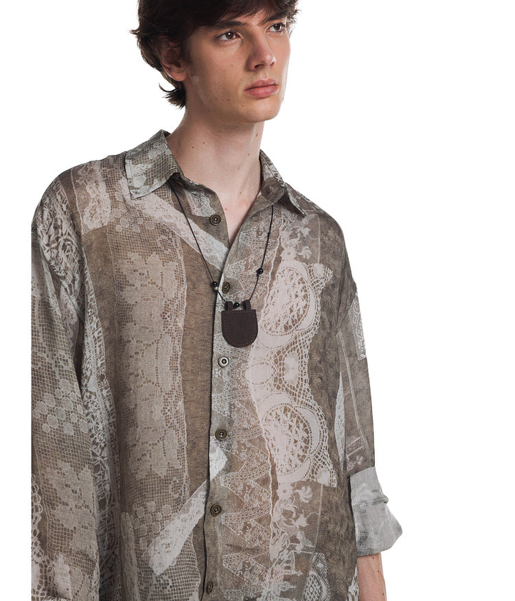 Rococo Retro Print Shirt