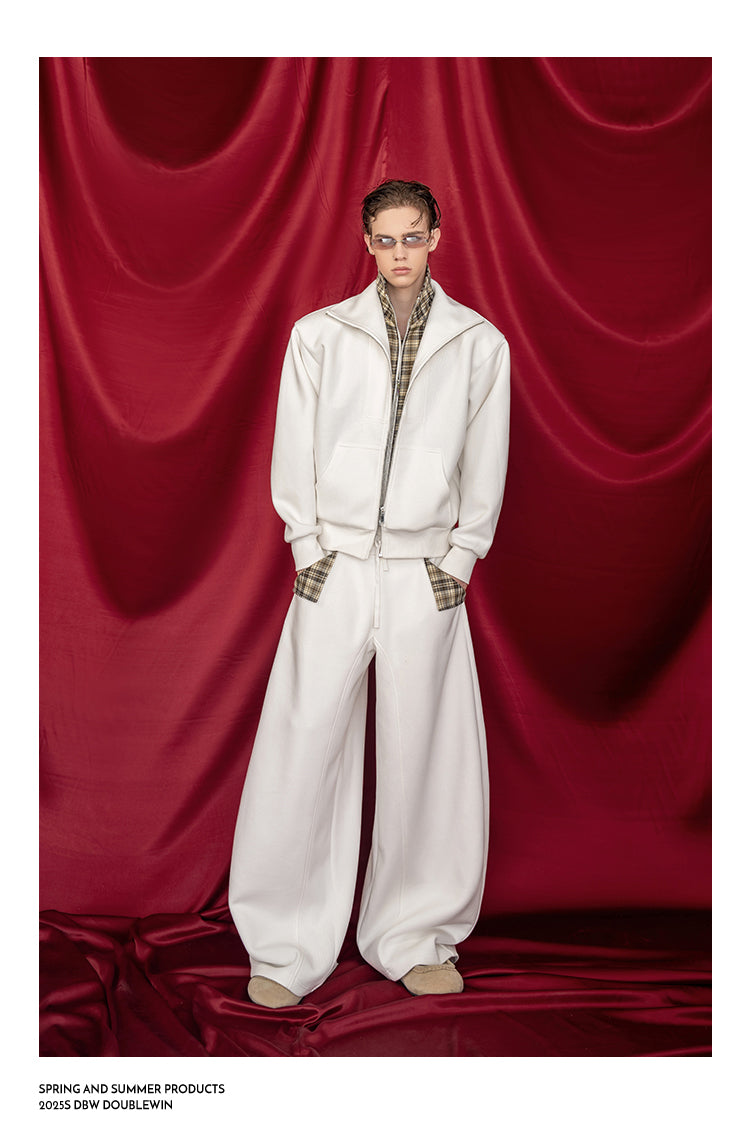 Fake Two-Piece Zipper Sweatshirt