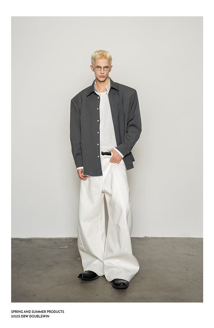 High-Waisted Casual Pants