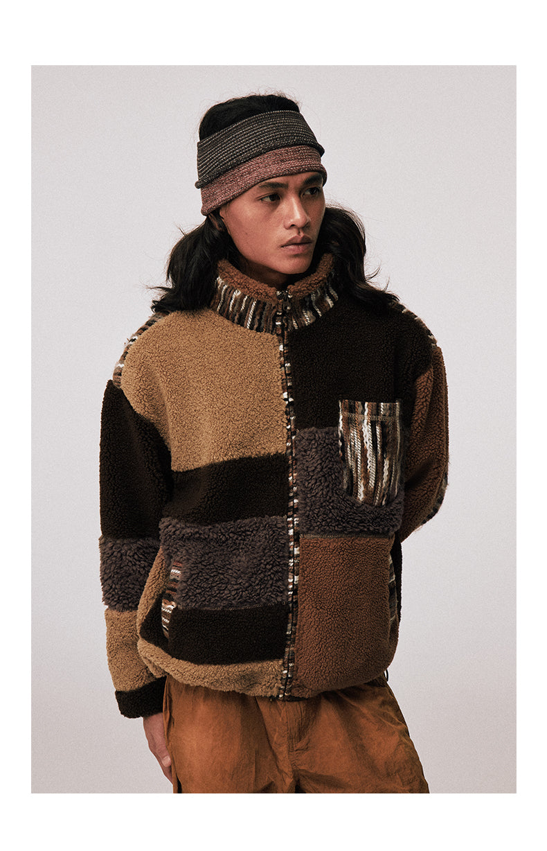 Lambswool Stand Collar Jacket