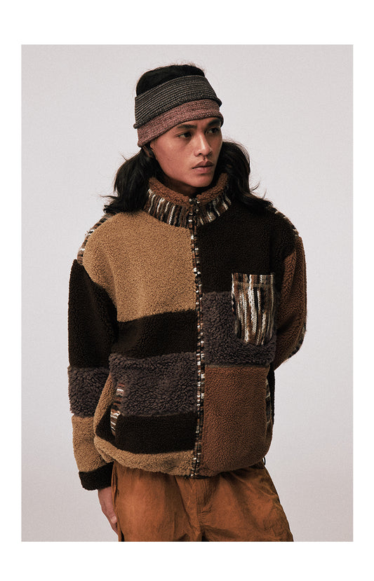 Lambswool Stand Collar Jacket