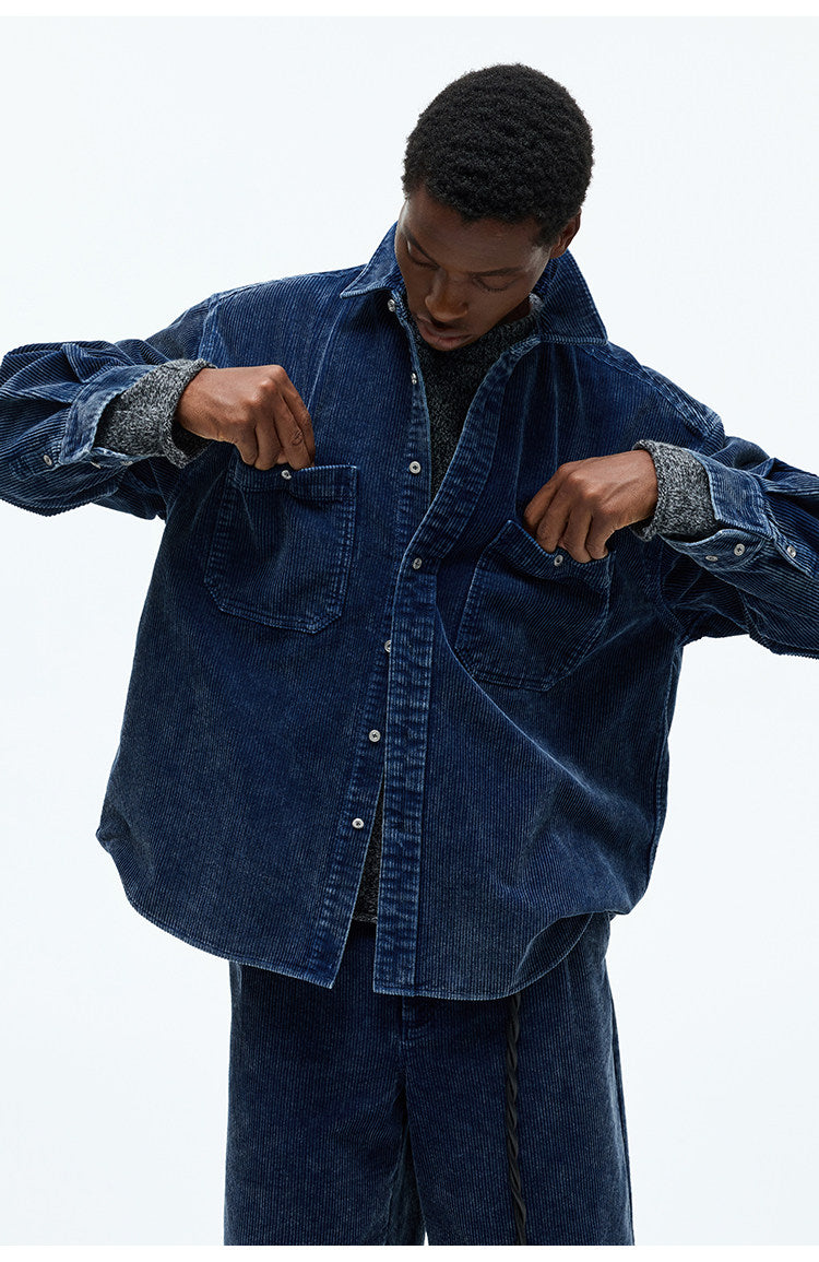 Large Pocket Square Neck Shirt