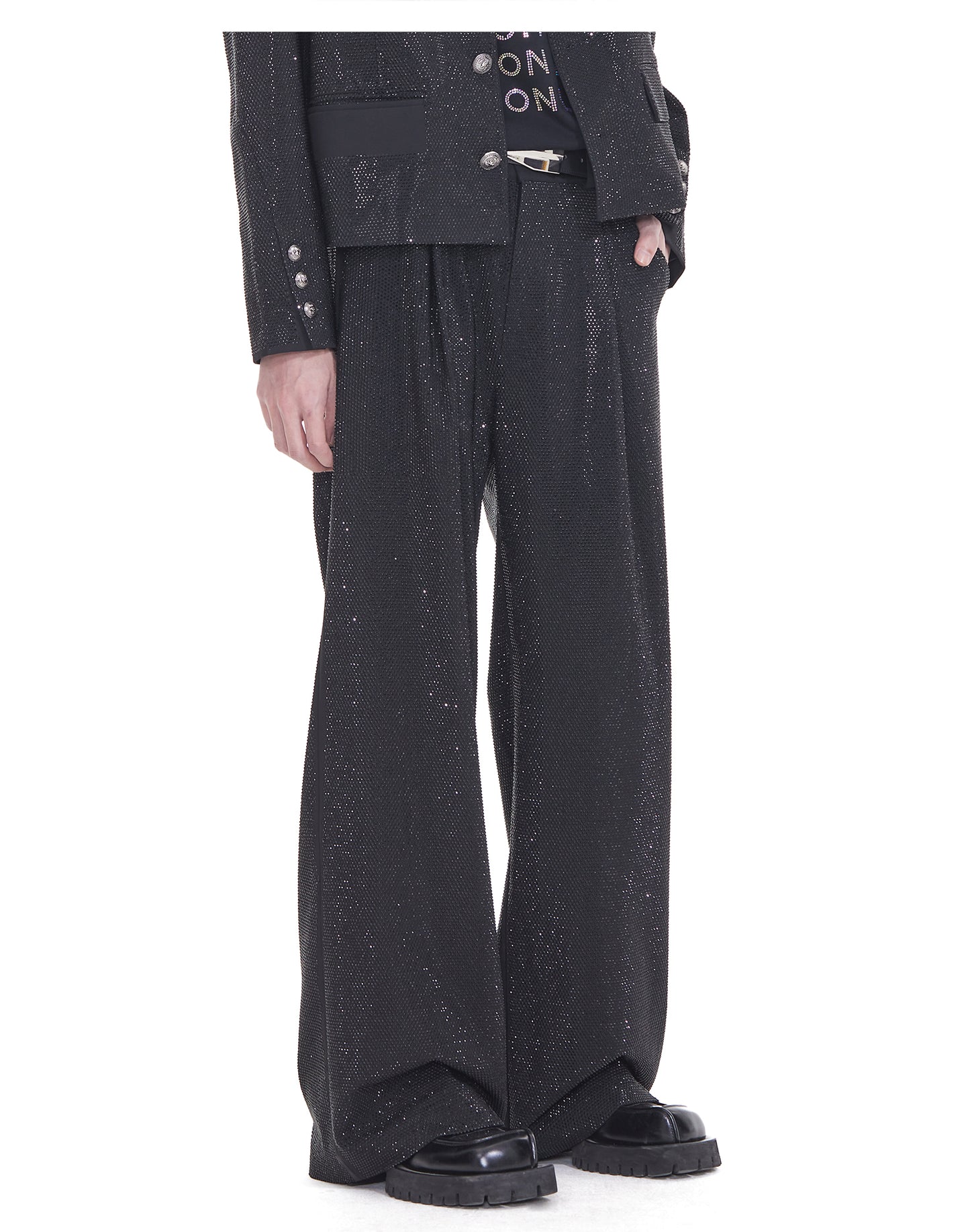 Full Rhinestone Design Jacket Set