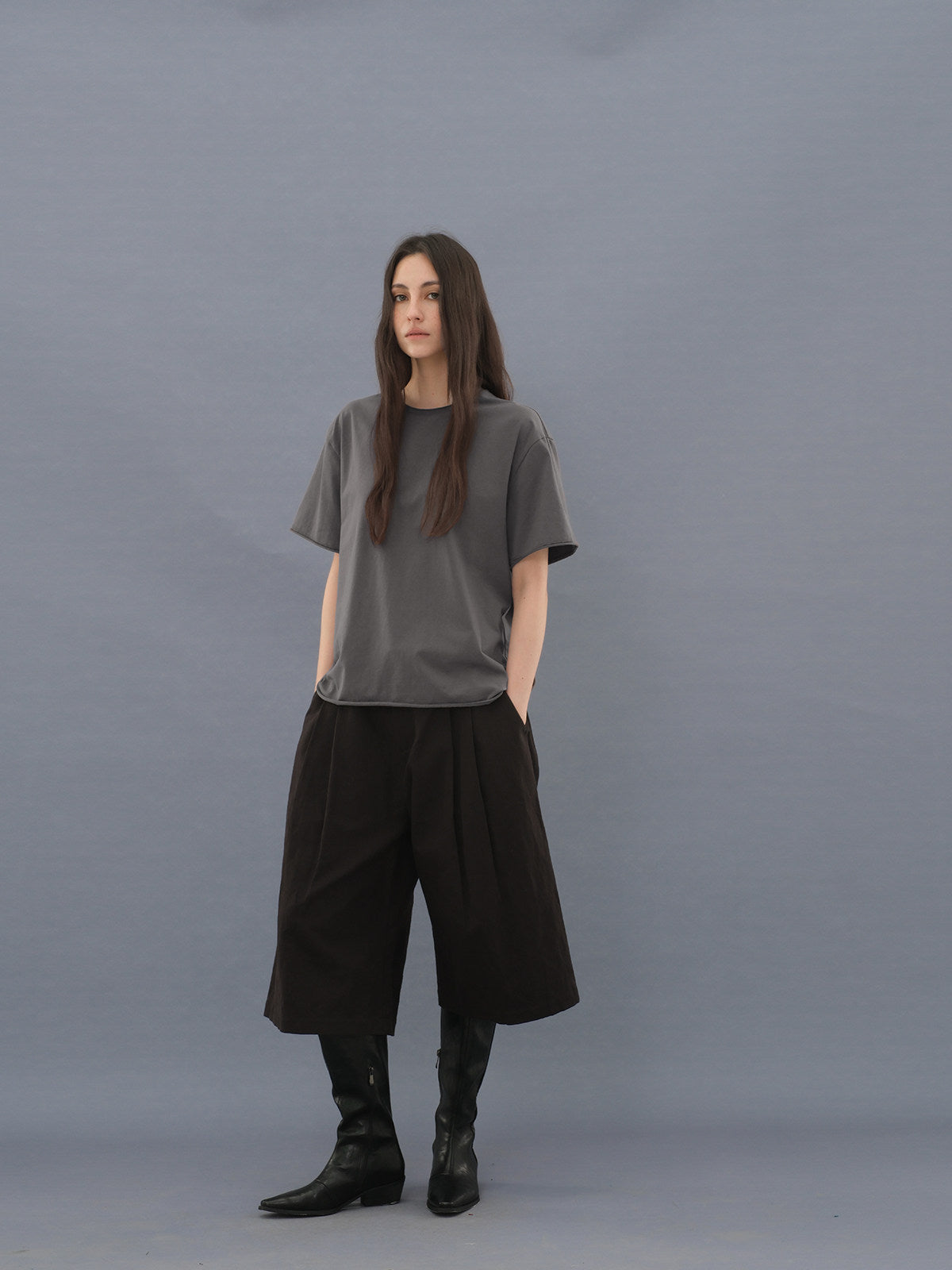 Rolled-Edge Cotton T-Shirt