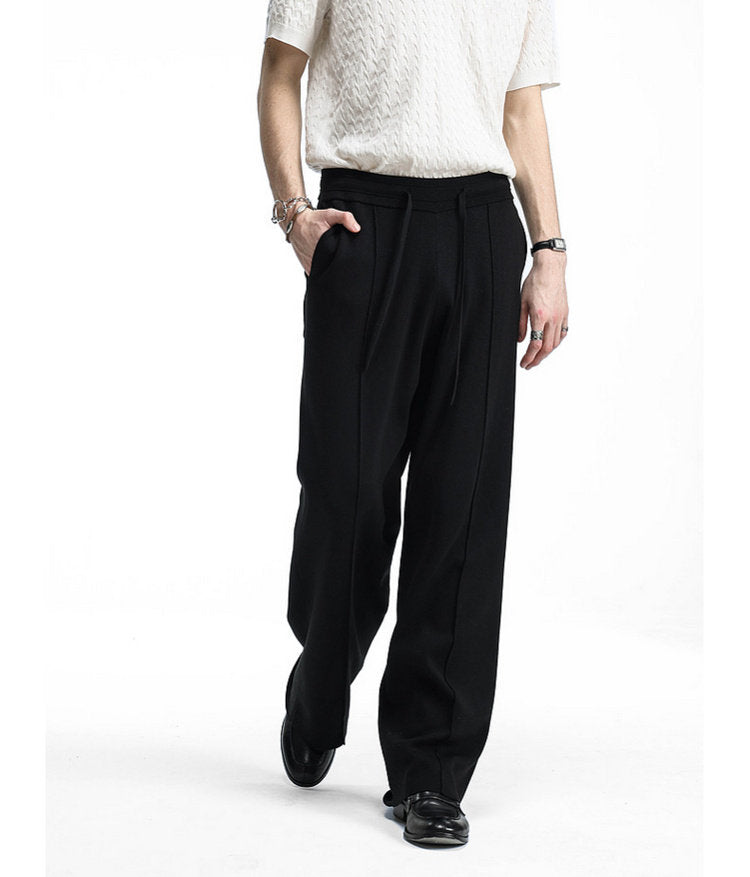 Relaxed Straight-Leg Casual Pants