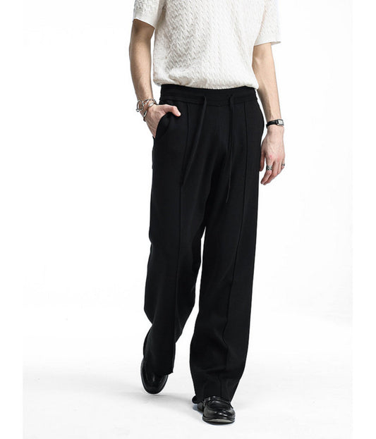 Relaxed Straight-Leg Casual Pants