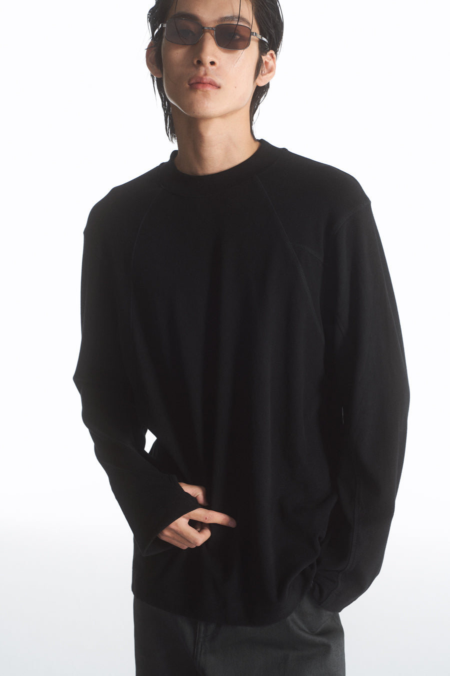 Velvet Round Neck T-shirt