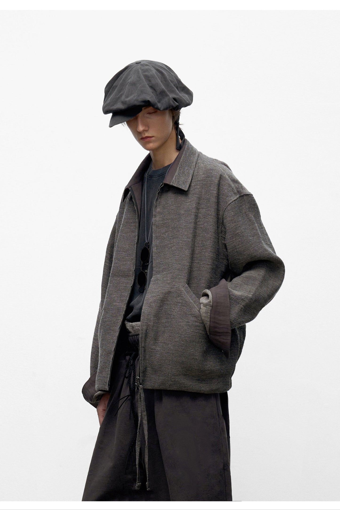 Pre-dyed Zipper Jacket