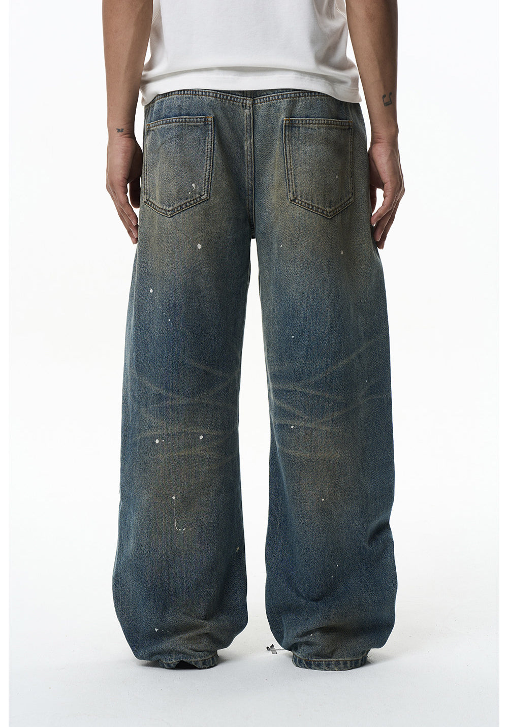 Mad Dye Splash Ink Embroidered Jeans