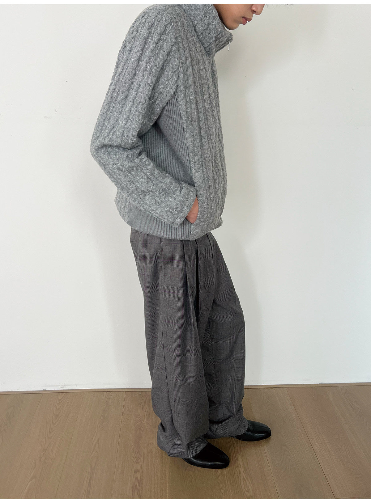 Lightweight Wool Knit Jacket