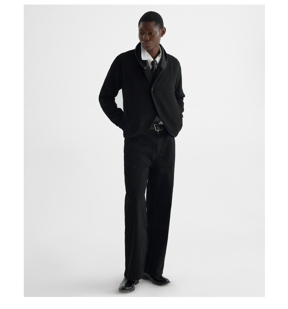 Faux Double-Breasted Jacket
