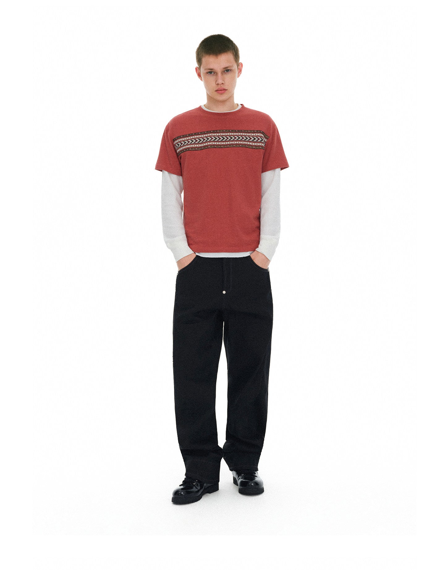 Regular-Shoulder Slim-Fit T-Shirt