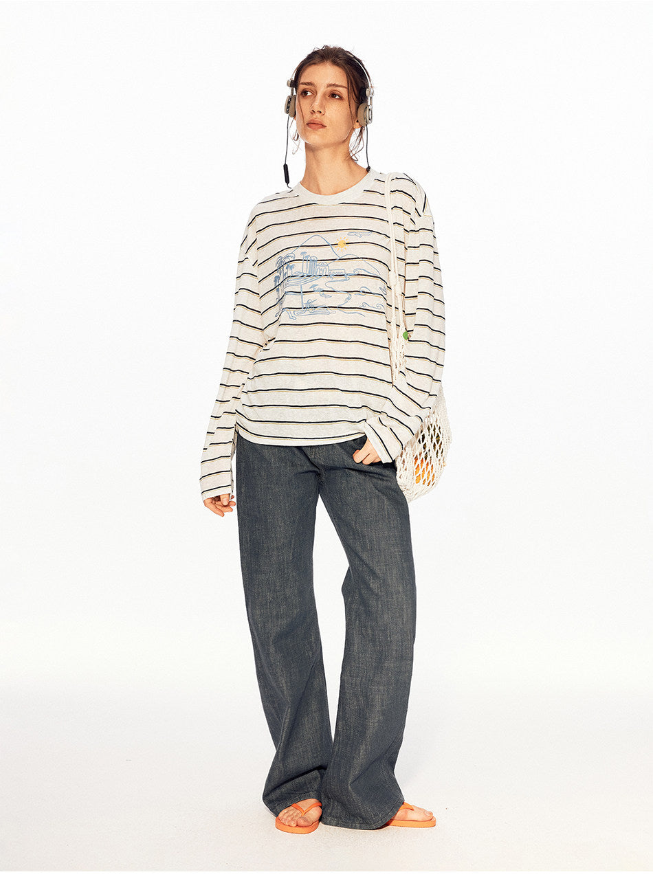 Unisex Retro Embroidered Jeans