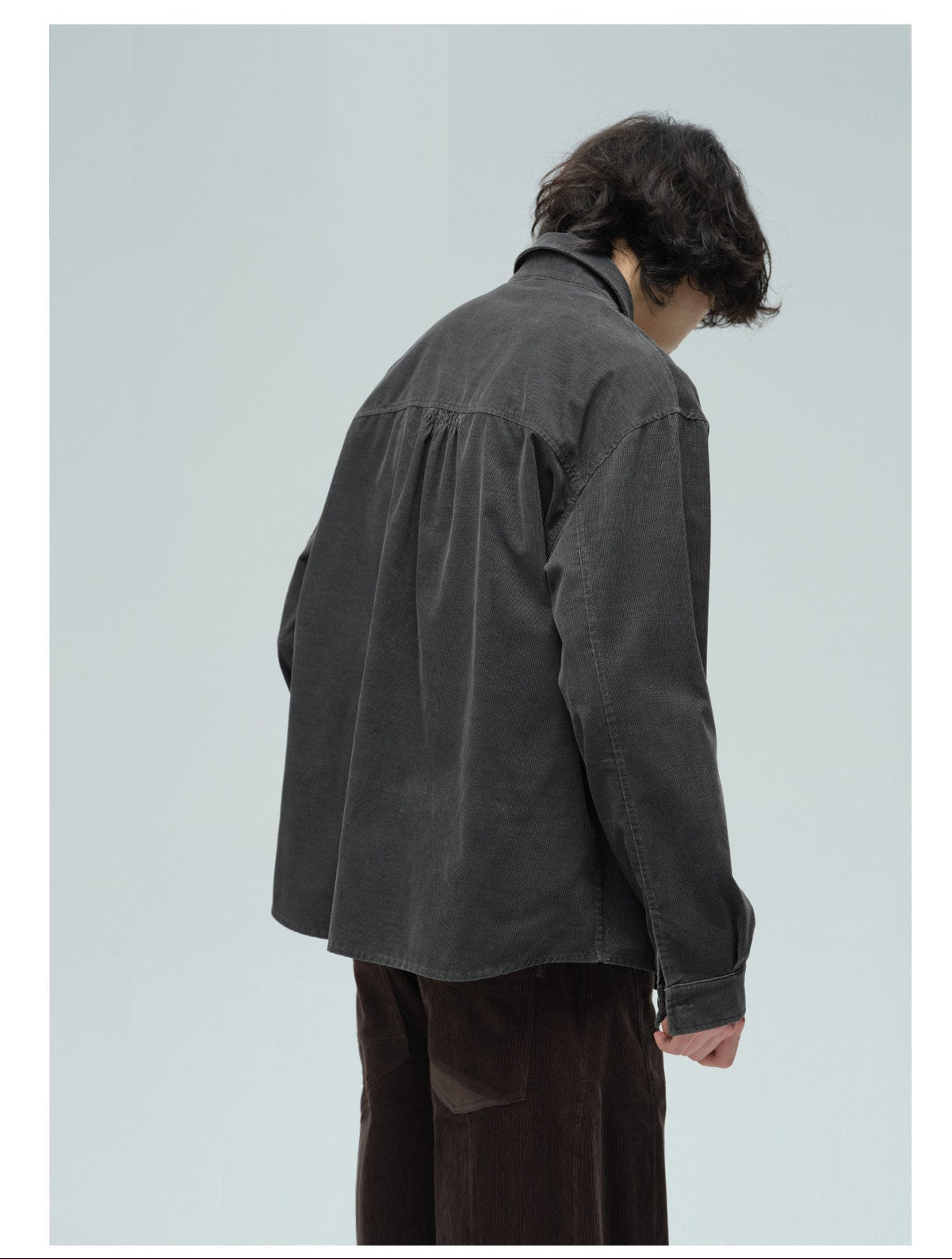 Pleated Corduroy Shirt