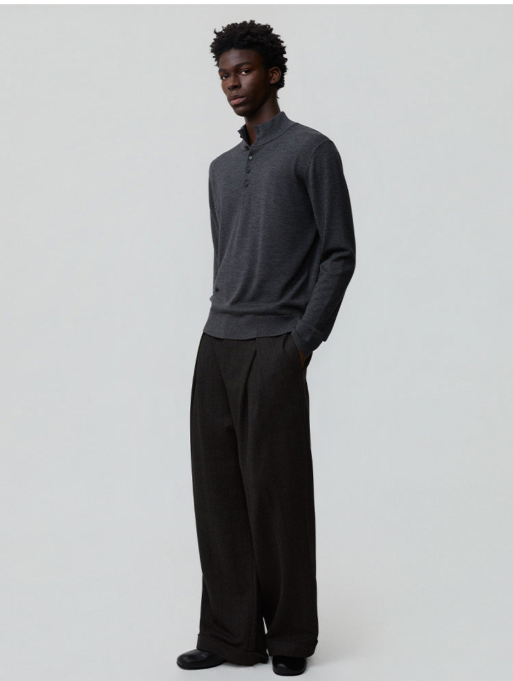 Button Placket Sweater