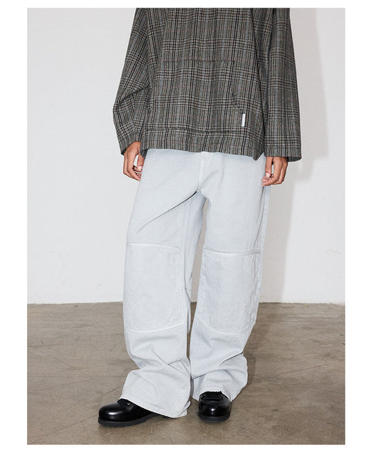 Washed Straight Leg Jeans