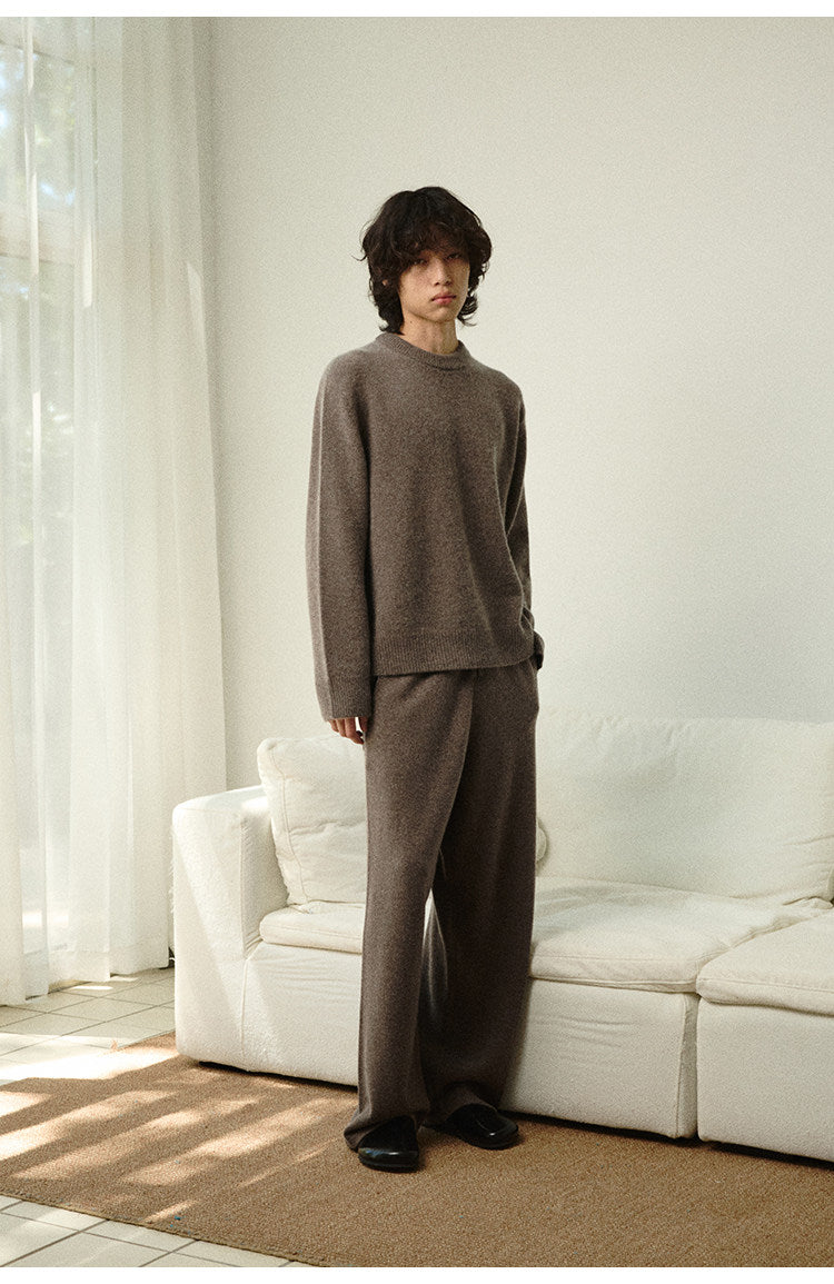 Wool & Cashmere Blend Crew Neck Sweater