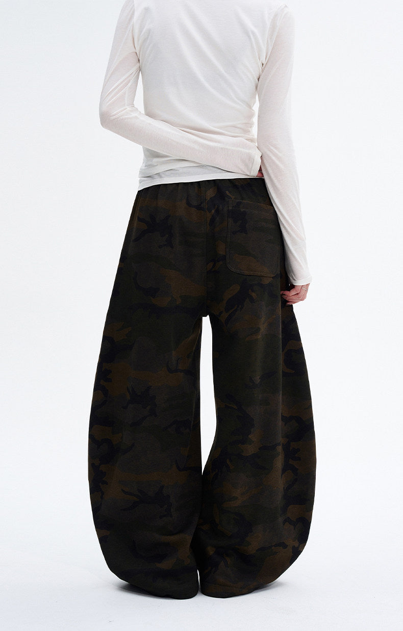Fleece-lined Camouflage Casual pants