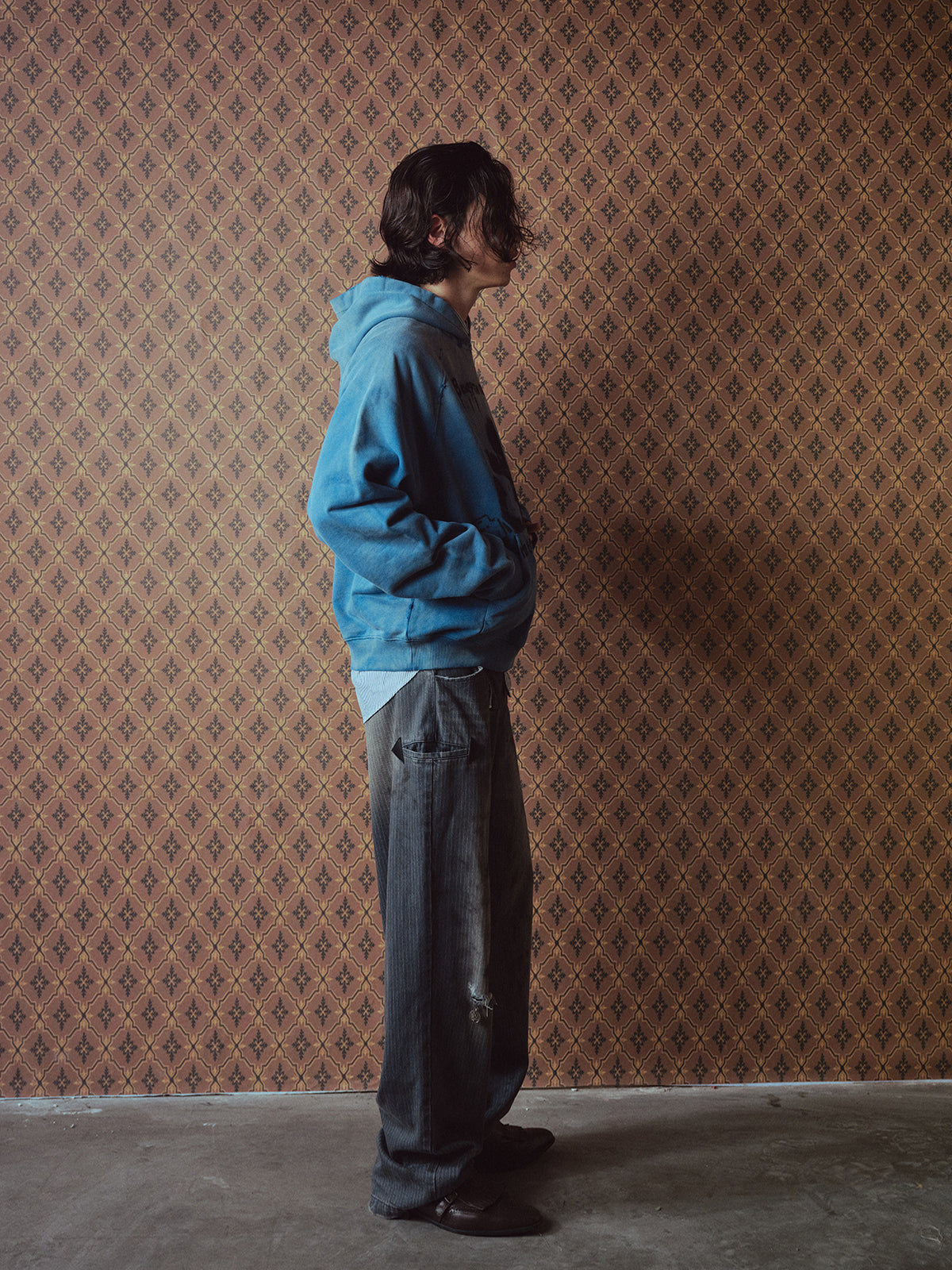 Hand-Painted Denim Pants