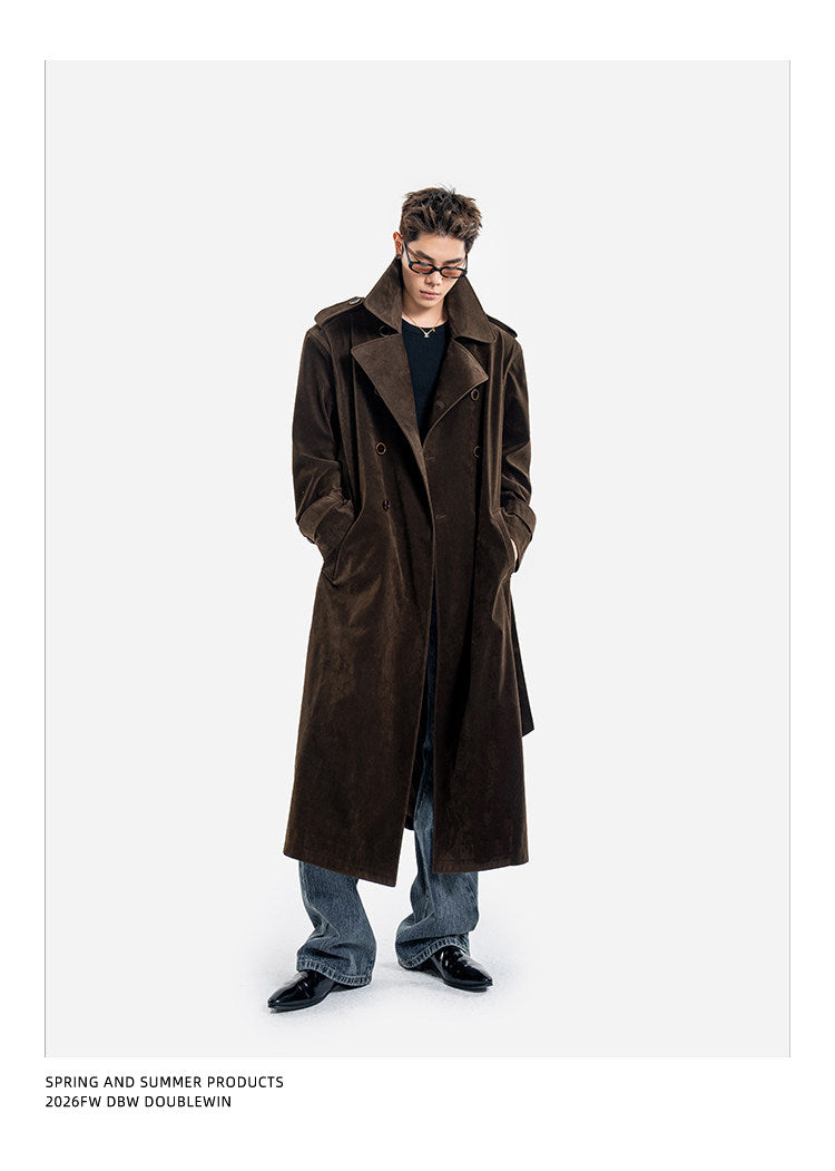 Classic Suede Trench Coat　