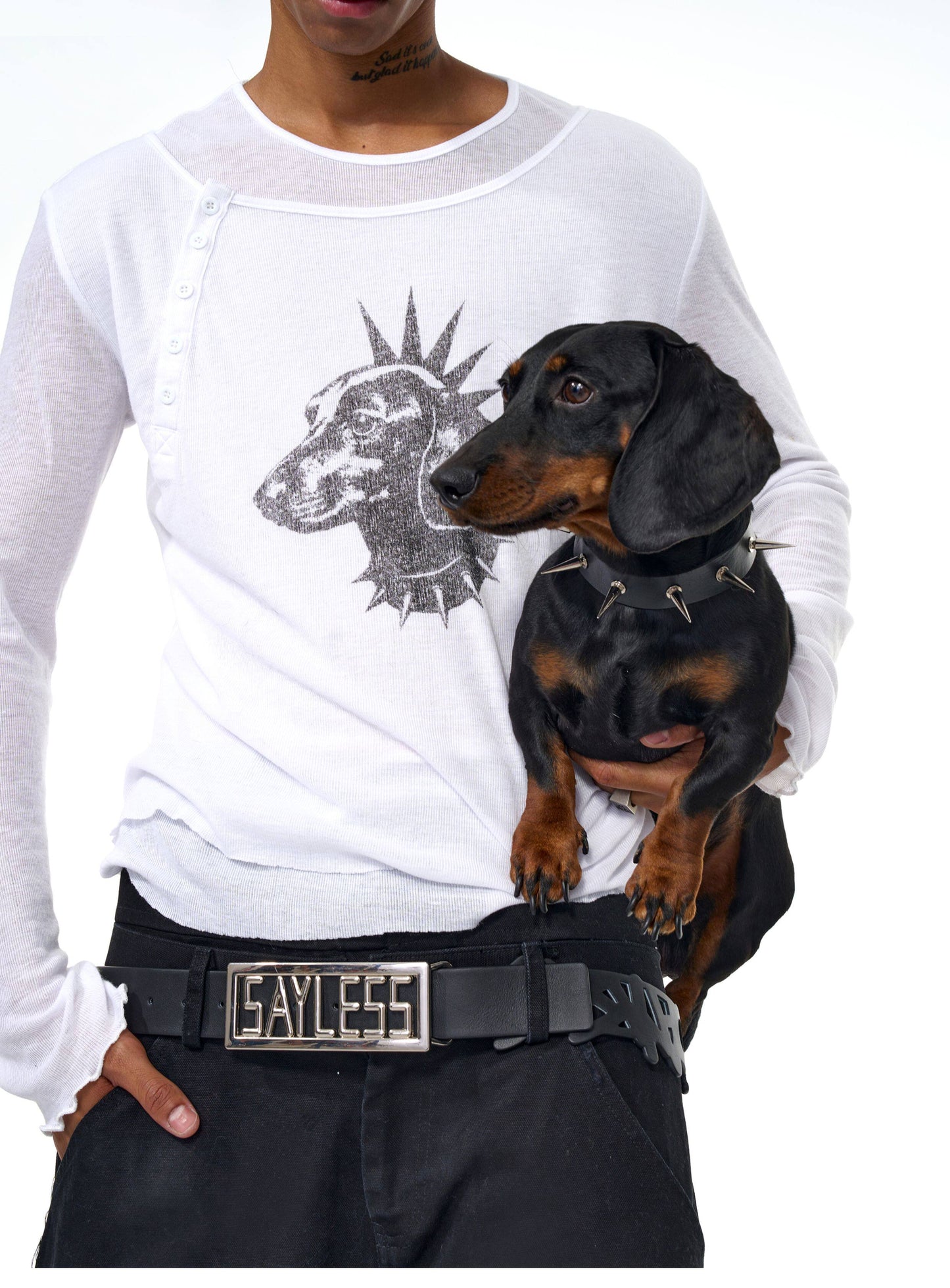 Fan Print Double Layer T-Shirt