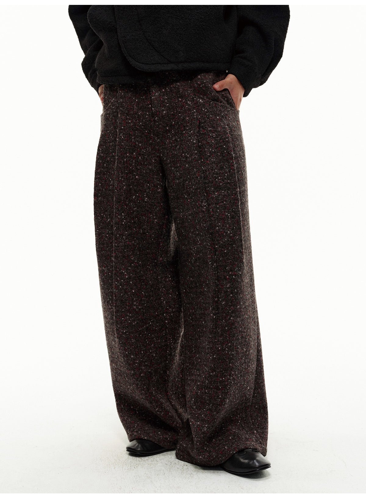 Double-Pleated Casual Pants