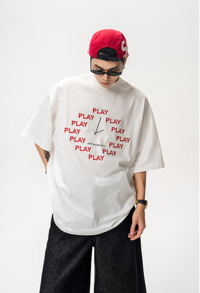 Embroidered cotton T-shirt