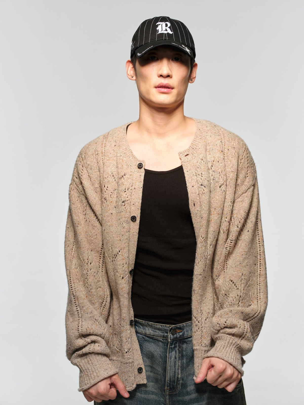 Alpaca Wool Cardigan with Buttons