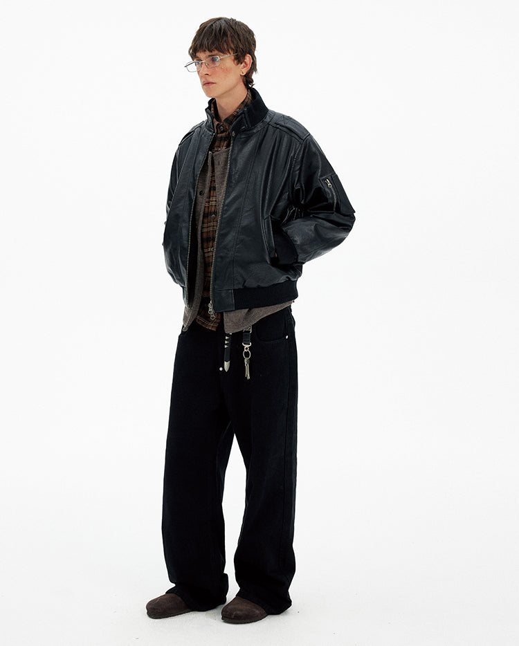 PU Leather Motorcycle Jacket