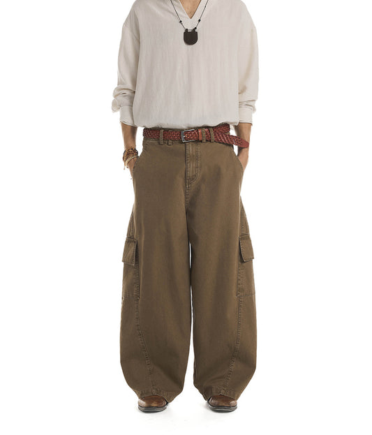 Wide-leg casual pants