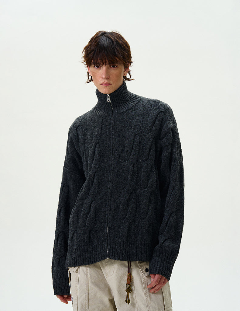 Half turtleneck cardigan