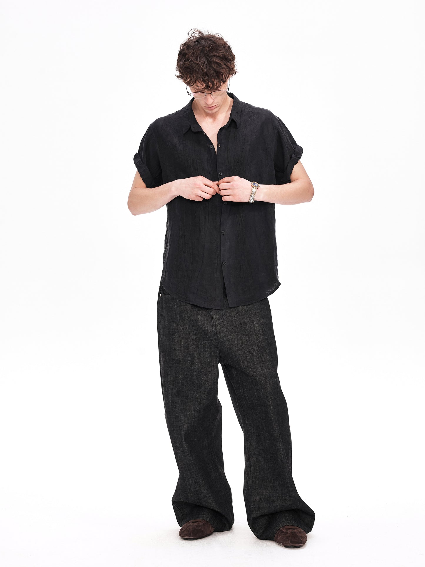 Roll-Up Sleeve Casual Shirt