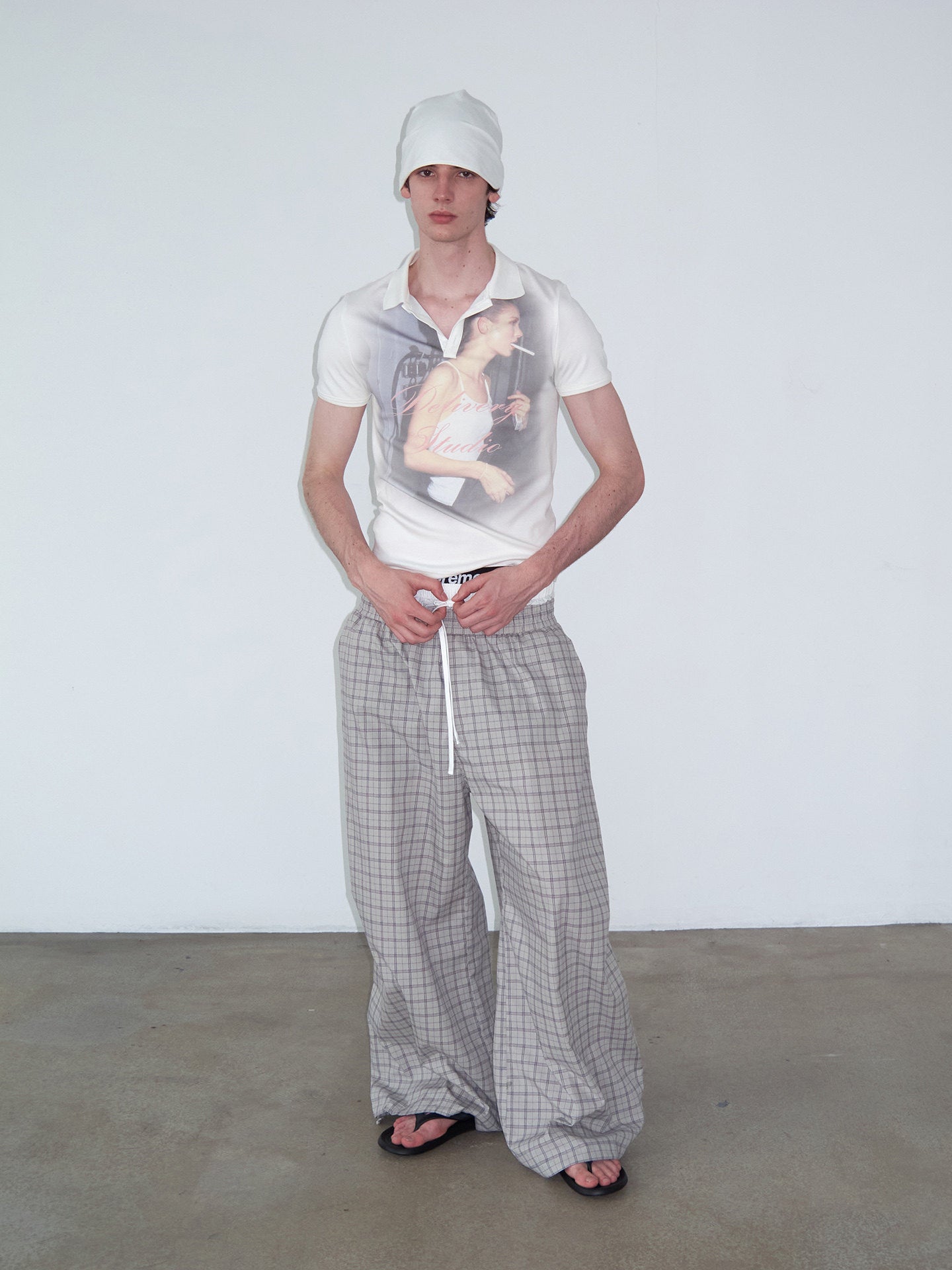 Faux Two-Piece Casual Pants　