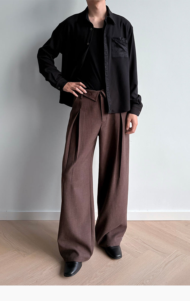 Embroidered Pocket Casual Shirt