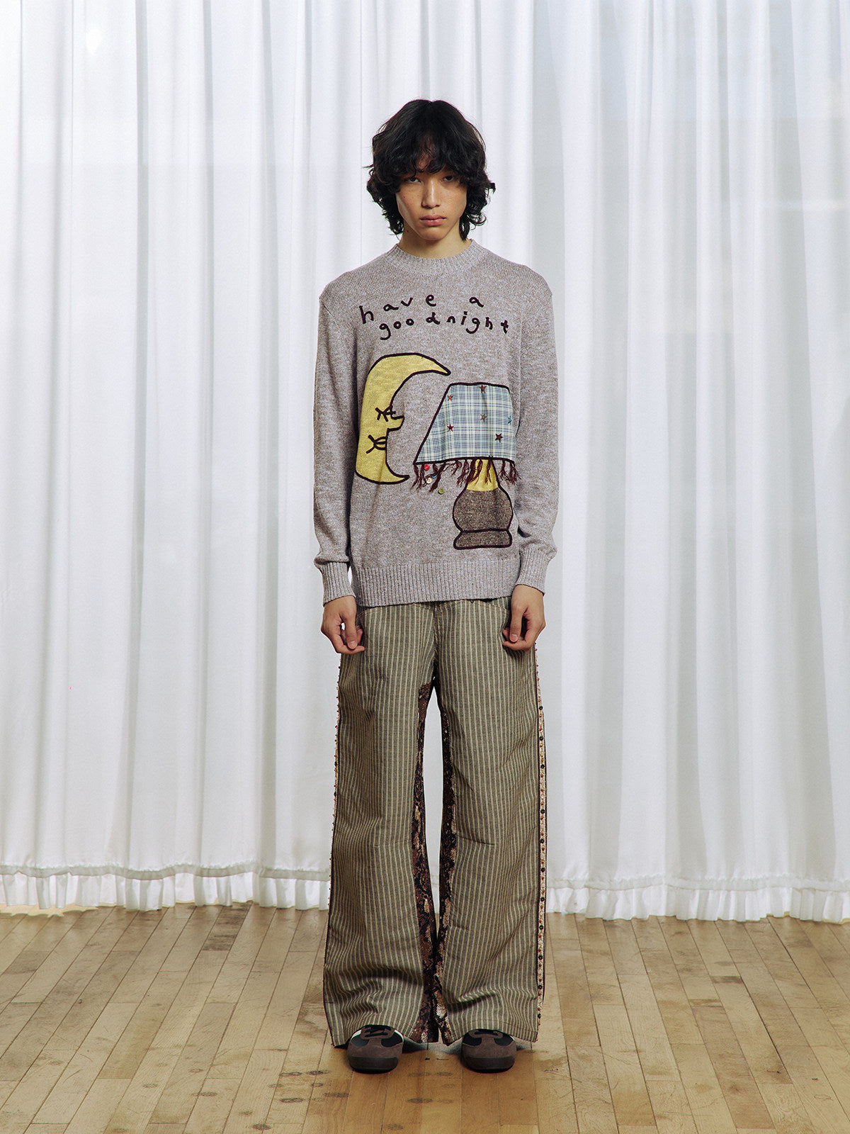 Appliqué Patchwork Sweater