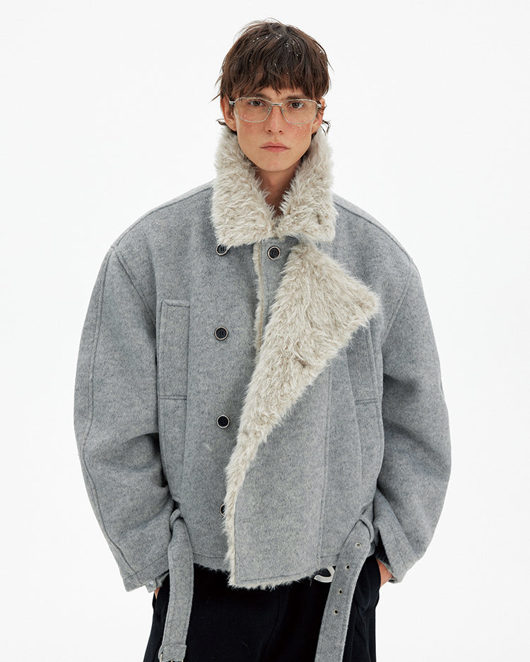 Double-breasted padded jacket