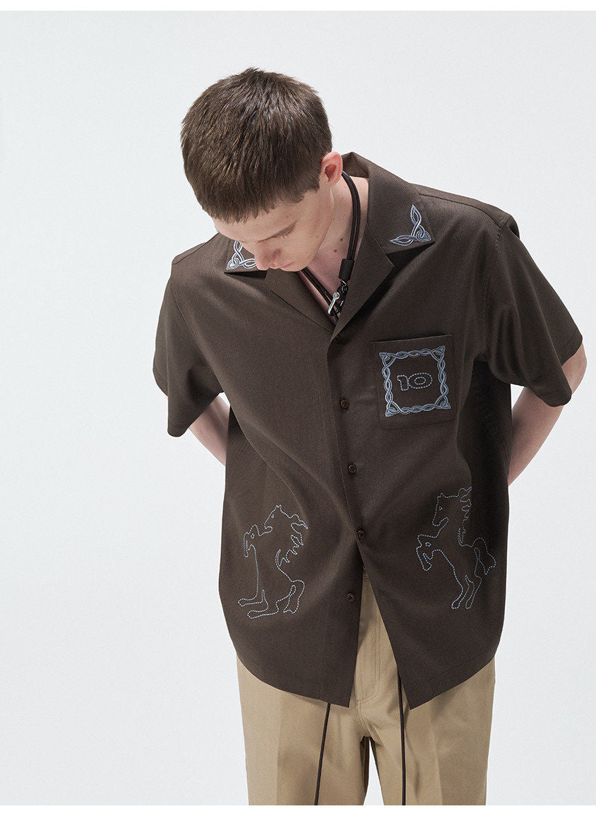 Embroidered Linen Shirt
