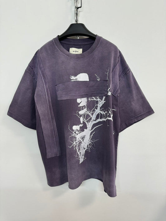 Spray-dyed washed T-shirt