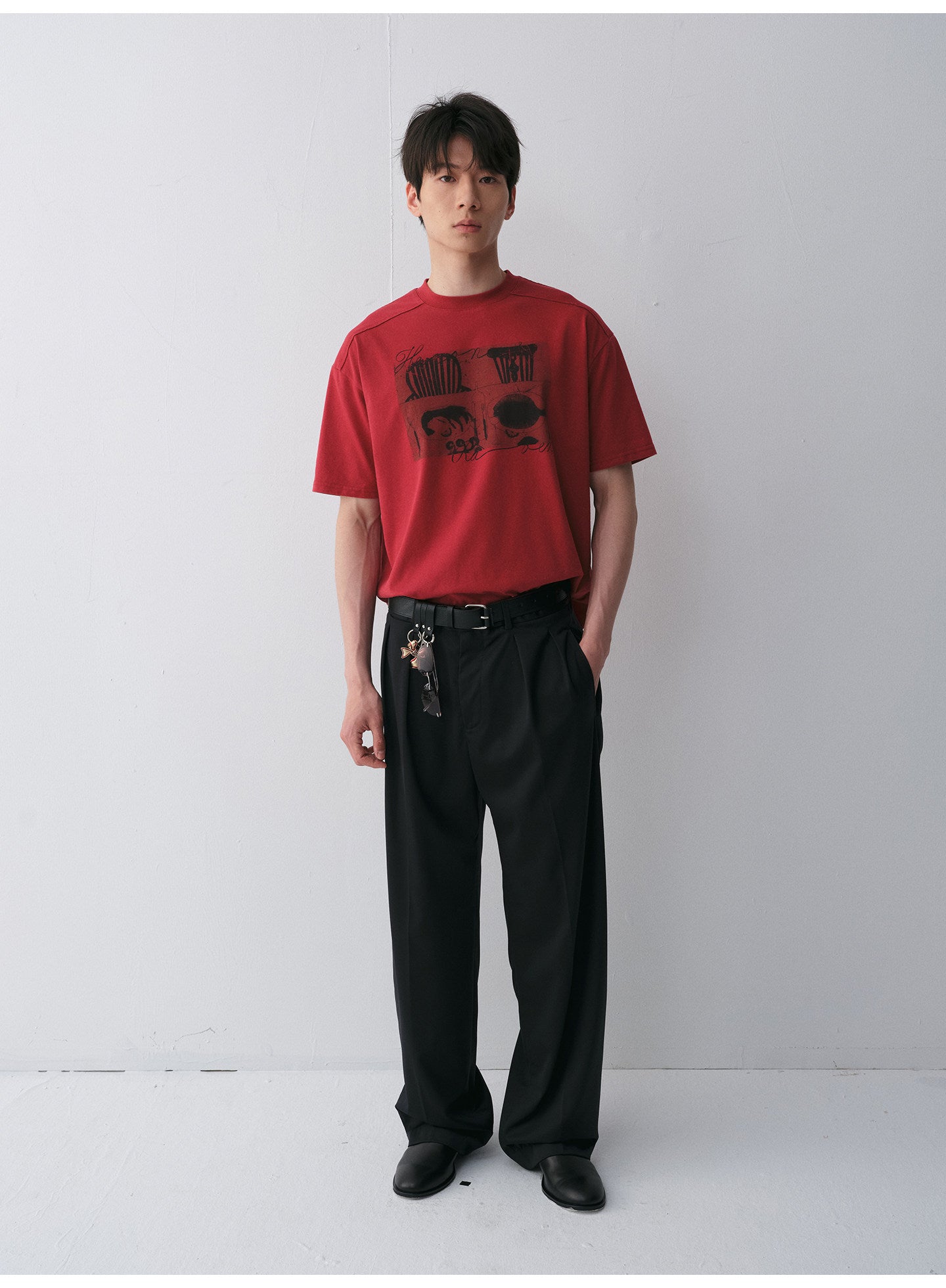 Distressed-Print T-Shirt