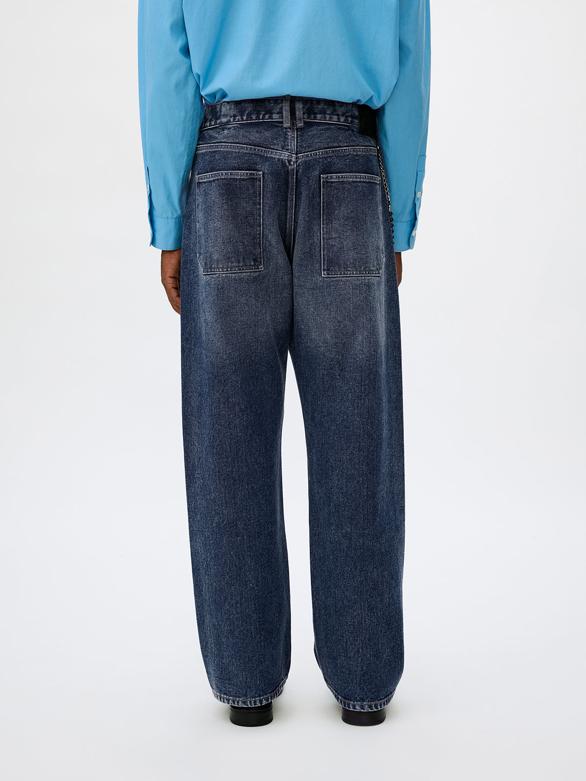 Cotton Twill Straight Leg Jeans
