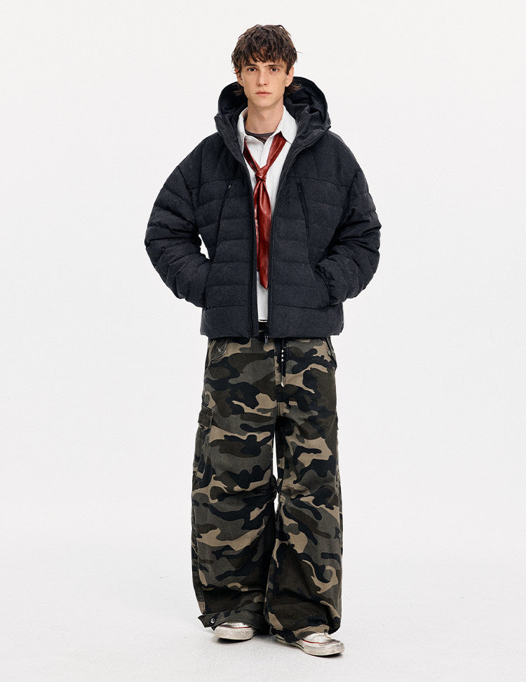 Unisex Minimalist Hooded Down Jacket