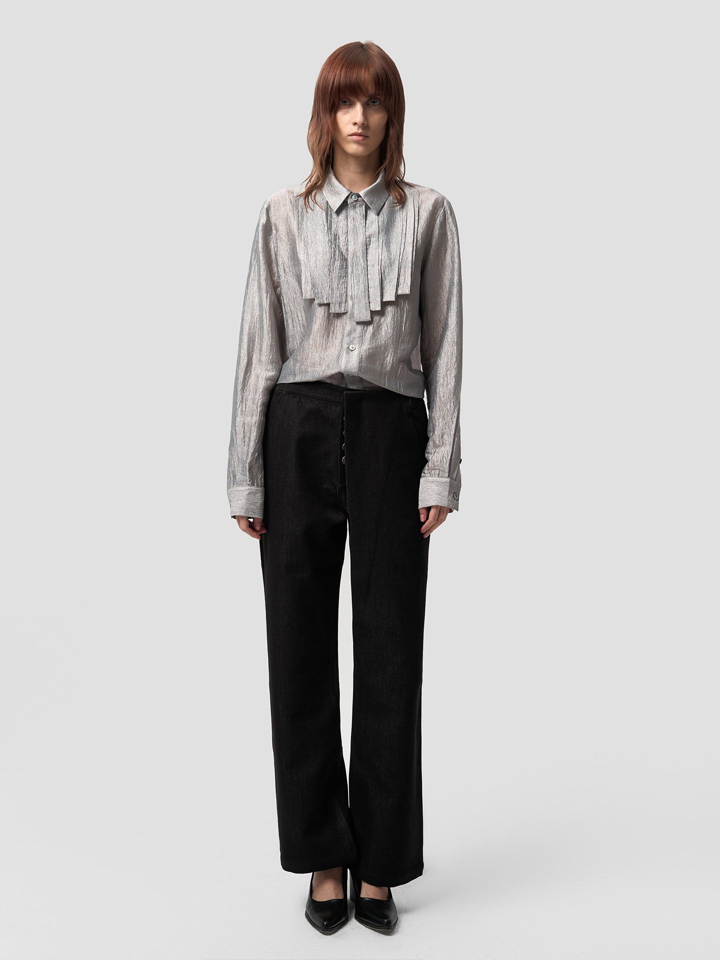 Foldable Ribbon Shirt with Sun Protection
