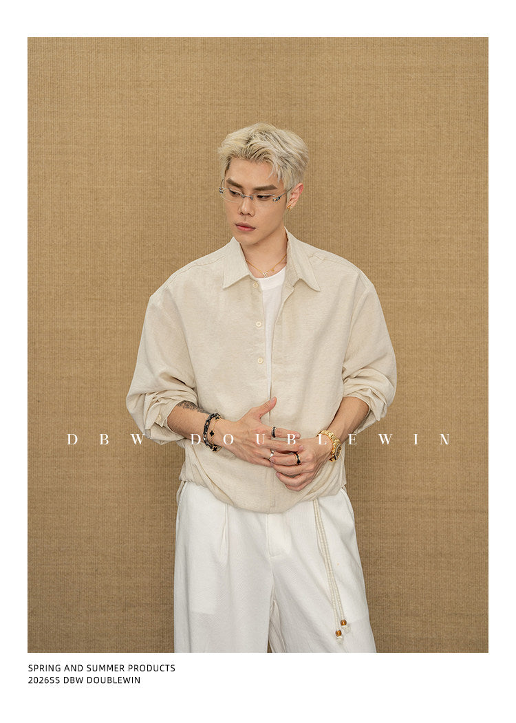 Faux two-piece shirt