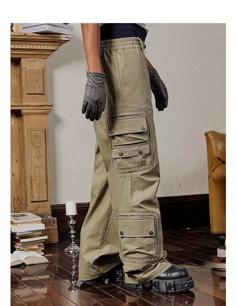 Multi-pocket casual pants